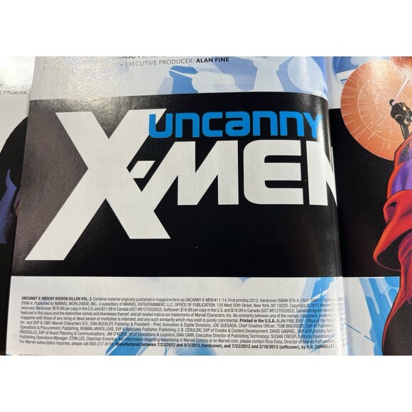 Uncanny X-Men Volume #3 by Kieron Gillen Marvel Comics 2012 First Printing - Picture 5 of 11